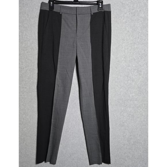Vince Womens Size 4 Wool Blend Two Tone Trousers Preppy Academia Dress Pants New